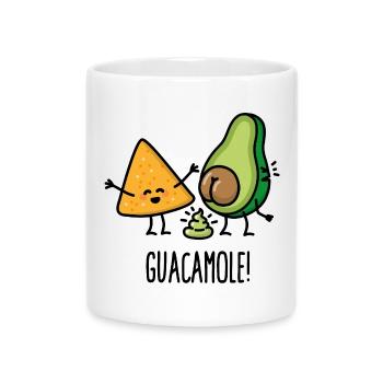 Avocat de la merde guacamole tortilla-chips Keto diète - Mug avec anse en forme de cœur - blanc - Devant