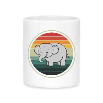 Elefant Elefanten - Tasse mit Herzhenkel - Weiß - Vorne
