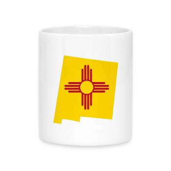 Carte du drapeau du Nouveau-Mexique de l’État des États-Unis - Mug avec anse en forme de cœur - blanc - Devant