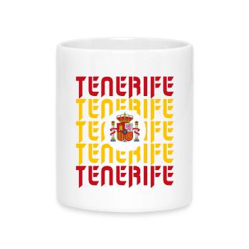 Drapeaux Tenerife Espagne - Mug avec anse en forme de cœur - blanc - Devant