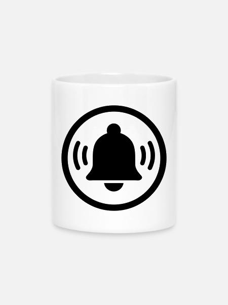 Ringing alarm bell - Mug with Heart-Shaped Handle - white