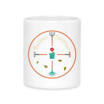 Rechenzentrum Garten Rechen Gärtner Gartenarbeit - Tasse mit Herzhenkel - Weiß - Vorne