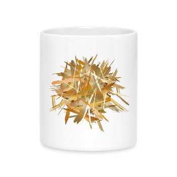 un tas de paille aux couleurs dorées chatoyantes - Mug avec anse en forme de cœur - blanc - Devant