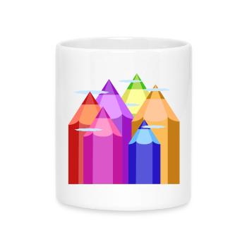 Peaks of Color - Mug with Heart-Shaped Handle - white - Front