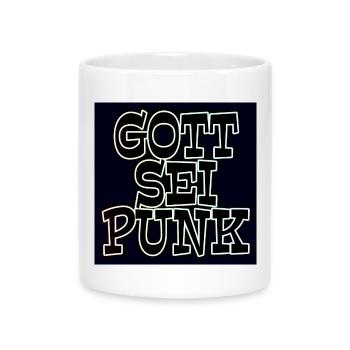 Gott sei Punk - Tasse mit Herzhenkel - Weiß - Vorne