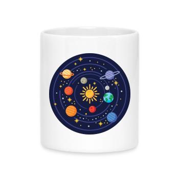 Solar system - Mug with Heart-Shaped Handle - white - Front