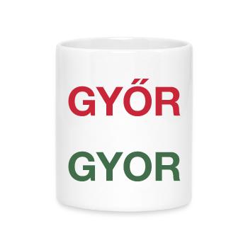 GYOR Ungarn Hungarian Flag Hungary - Tasse mit Herzhenkel - Weiß - Vorne