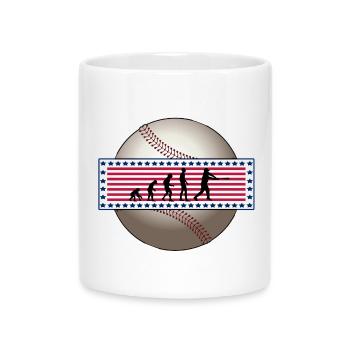 EVOLUTION BASEBALL SPORT USA GESCHENK - Tasse mit Herzhenkel - Weiß - Vorne
