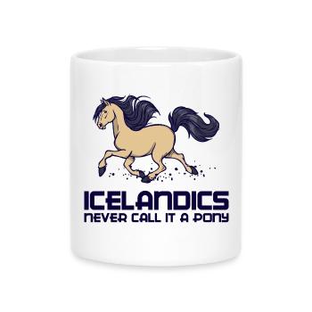 Chevaux islandais Déclaration Chevaux Arabe Galop - Mug avec anse en forme de cœur - blanc - Devant