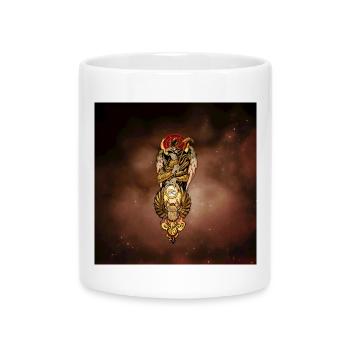 Horus et l’œil qui voit tout - Mug avec anse en forme de cœur - blanc - Devant