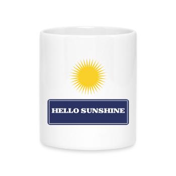 Hello sunshine - Mug avec anse en forme de cœur - blanc - Devant