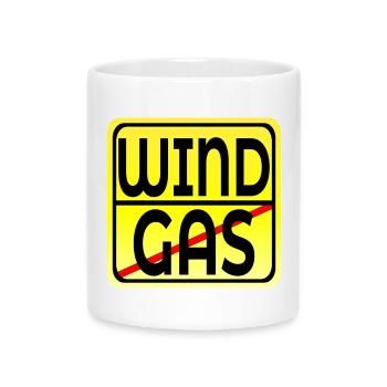 Erneuerbare Energie - Windenergie - GASPREISE - Tasse mit Herzhenkel - Weiß - Vorne