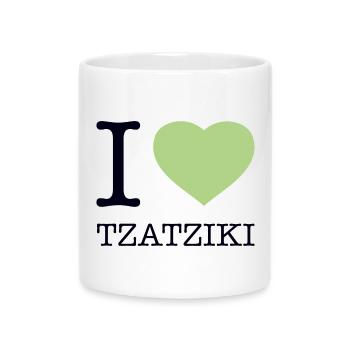 J’AIME TZATZIKI Gyros Grèce - Mug avec anse en forme de cœur - blanc - Devant