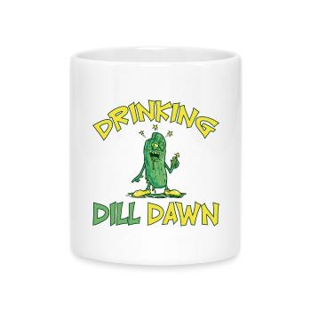 Drinking Dill Dawn Betrunkene Gurke Dillgurke - Tasse mit Herzhenkel - Weiß - Vorne
