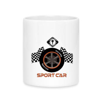 Motorsport - Mug with Heart-Shaped Handle - white - Front