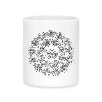 Screw circles - Mug with Heart-Shaped Handle - white - Front