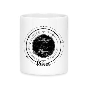 Midnight Spark Starburst - Mug with Heart-Shaped Handle - white - Front