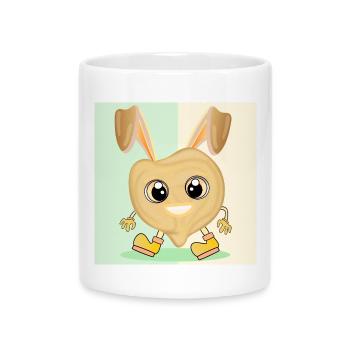 Kichererbse Osterhasen - Tasse mit Herzhenkel - Weiß - Vorne