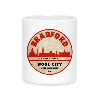 Bradford Wool City Emblem - Tasse mit Herzhenkel - Weiß - Vorne
