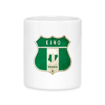 Design du drapeau de Kano Nigeria - Mug avec anse en forme de cœur - blanc - Devant