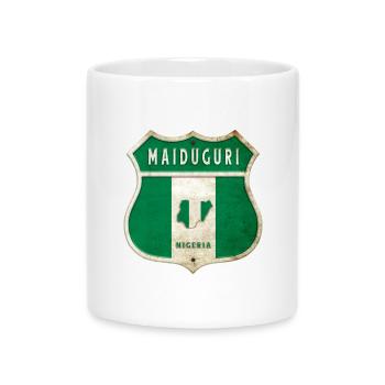 Design du drapeau de Maiduguri, Nigeria - Mug avec anse en forme de cœur - blanc - Devant