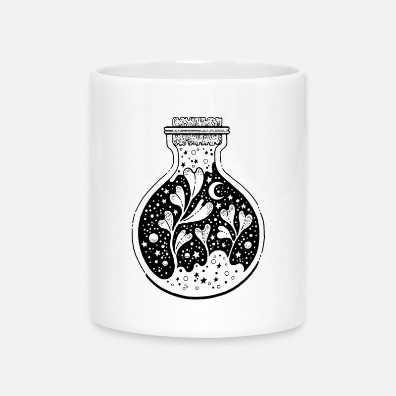 growing natural magic potion - Mug with Heart-Shaped Handle - white