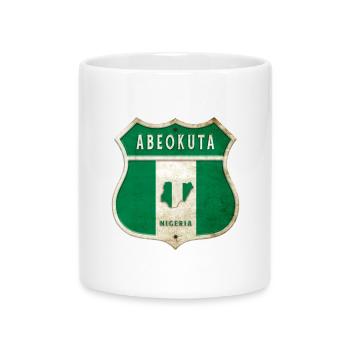 Design du drapeau d'Abeokuta Nigeria - Mug avec anse en forme de cœur - blanc - Devant