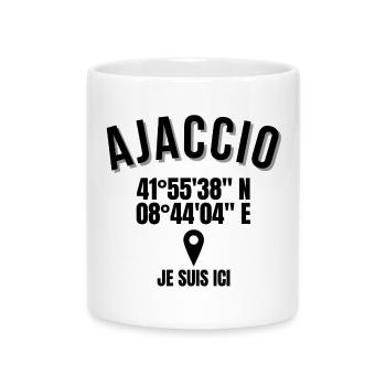 Corsica, Corsican humor, Ajaccio - Mug with Heart-Shaped Handle - white - Front