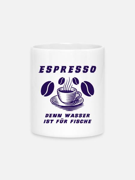 Espresso Design - Tasse mit Herzhenkel - Weiß