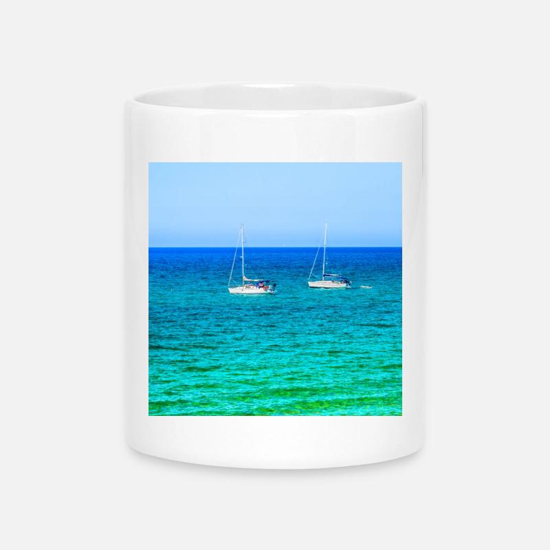 Voile d’été - Mug avec anse en forme de cœur - blanc