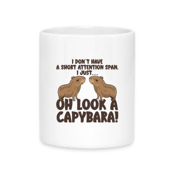 Capybara Zootier Design - Tasse mit Herzhenkel - Weiß - Vorne