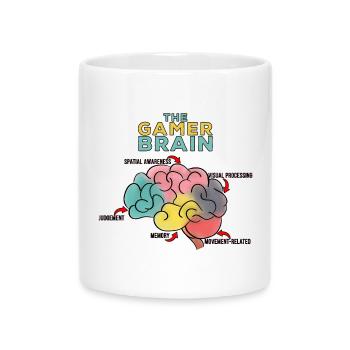 Le cerveau du joueur - Mug avec anse en forme de cœur - blanc - Devant