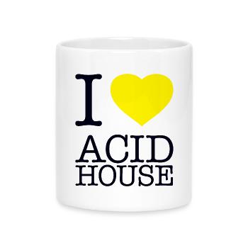 I LOVE ACID HOUSE - Mug with Heart-Shaped Handle - white - Front