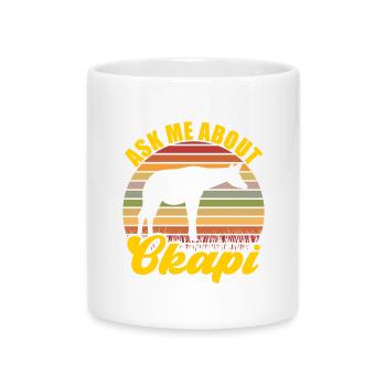 Discover okapi in the wild - Mug with Heart-Shaped Handle - white - Front