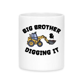 Großer Bruder Statement Bruderherz Geschwister - Tasse mit Herzhenkel - Weiß - Vorne