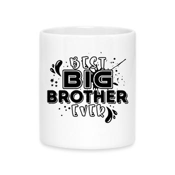 Proud Big Brother Sibling Love Statement - Mug with Heart-Shaped Handle - white - Front