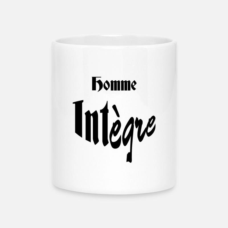 Homme intègre - Mug avec anse en forme de cœur - blanc