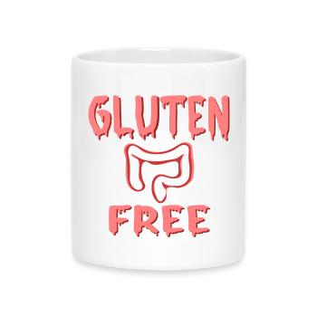 Glutenfreie Diät - Darm - Tasse mit Herzhenkel - Weiß - Vorne