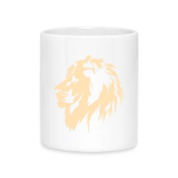King of the Cats (sand) - Mug with Heart-Shaped Handle - white - Front