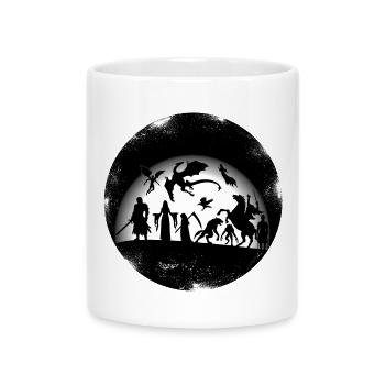 Halloween, spooky beautiful - Mug with Heart-Shaped Handle - white - Front