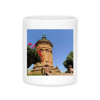 WASSERTURM MANNHEIM - Tasse mit Herzhenkel - Weiß - Vorne