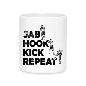 Kickboxer Routine - Mug with Heart-Shaped Handle - white - Front