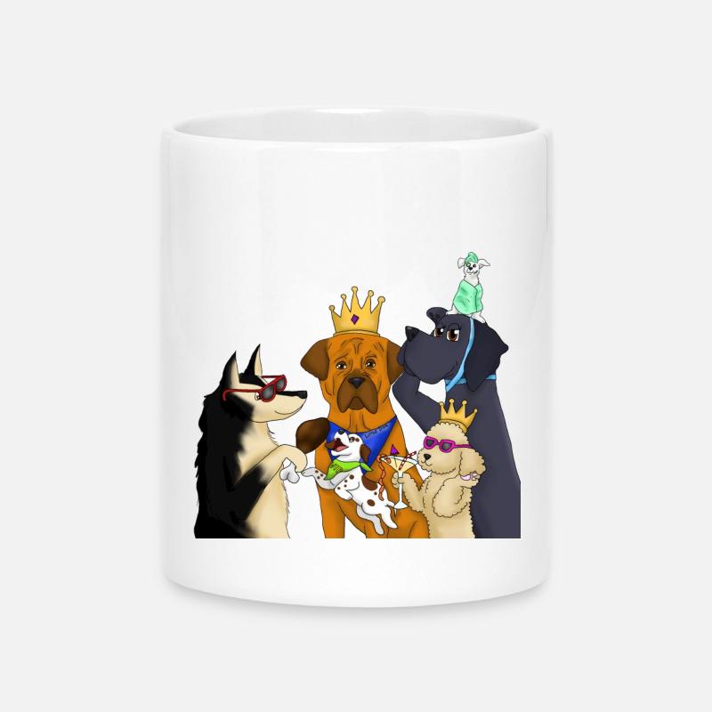 VIP DOGS - Mug with Heart-Shaped Handle - white