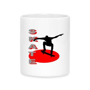 SKATE - Mug with Heart-Shaped Handle - white - Front