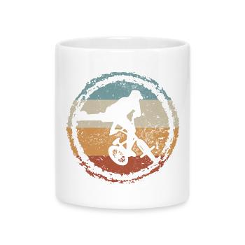 Cascade BMX rétro au coucher du soleil - Mug avec anse en forme de cœur - blanc - Devant