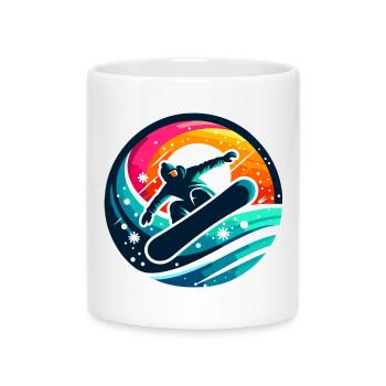Vibrationen der Snowboard-Evolution - Tasse mit Herzhenkel - Weiß - Vorne