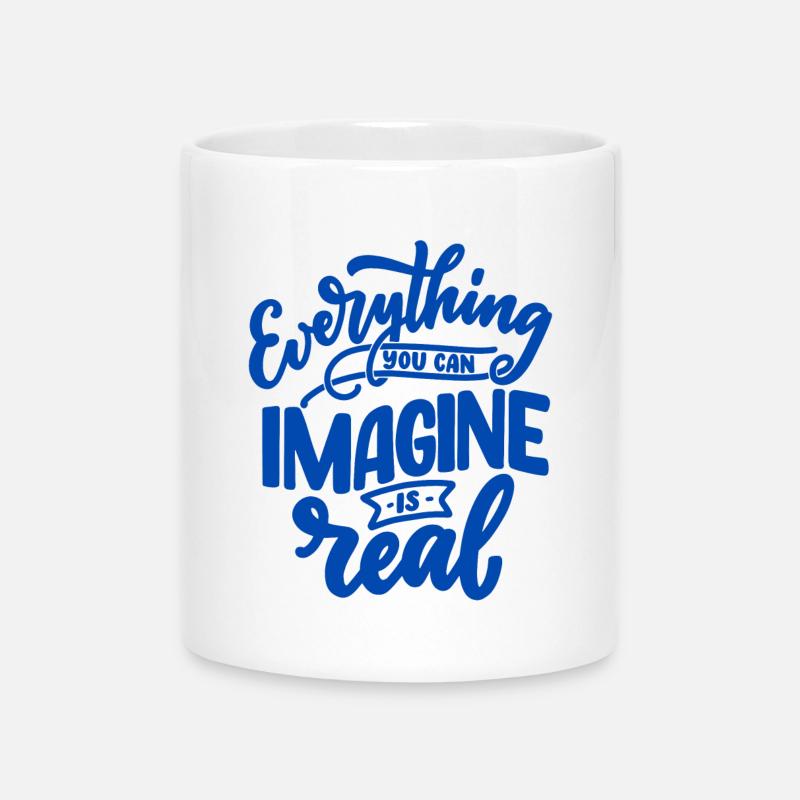 Tout est réel - Mug avec anse en forme de cœur - blanc