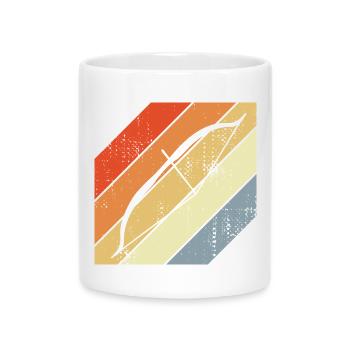 Retro Bogensport - Tasse mit Herzhenkel - Weiß - Vorne
