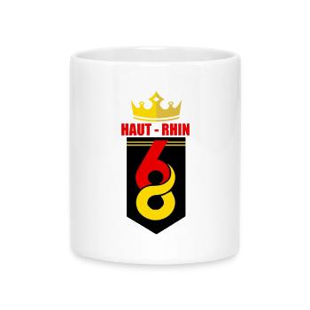 Haut-Rhin - Mug avec anse en forme de cœur - blanc - Devant
