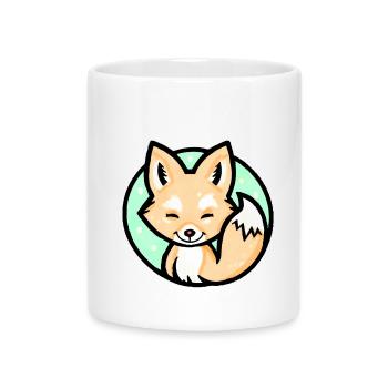Kleiner Fuchs (Bunt) - Tasse mit Herzhenkel - Weiß - Vorne